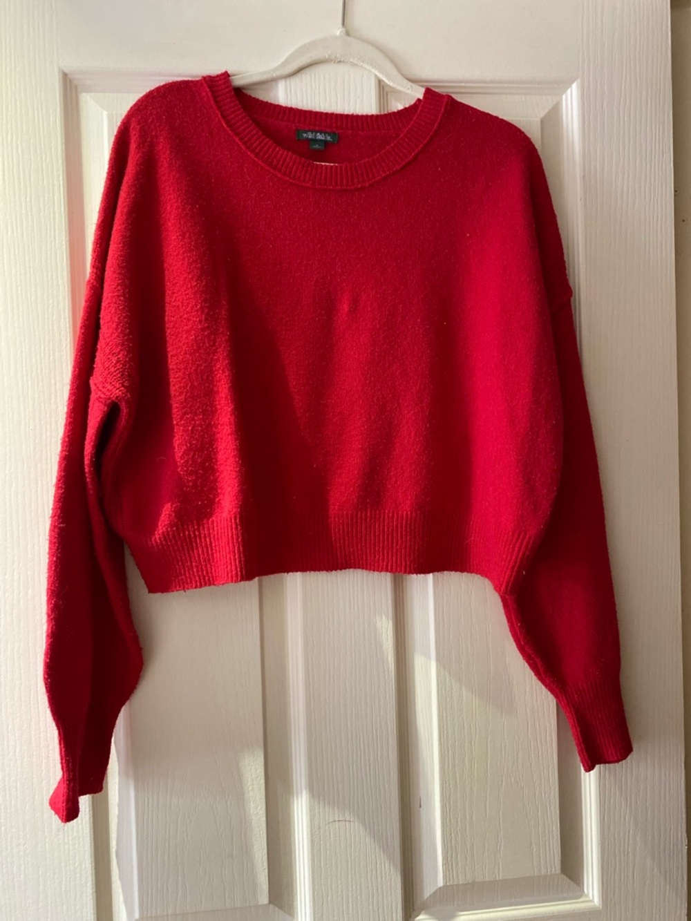 wild fable Red Cropped Crewneck Sweater